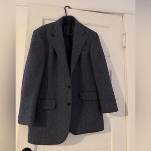 John Ashford Dark Gray Wool Blazer